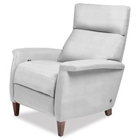 Contemporary Recliner with Key Track Arms